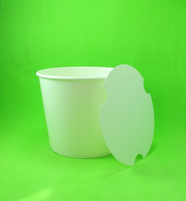 bucket con tapa de papel