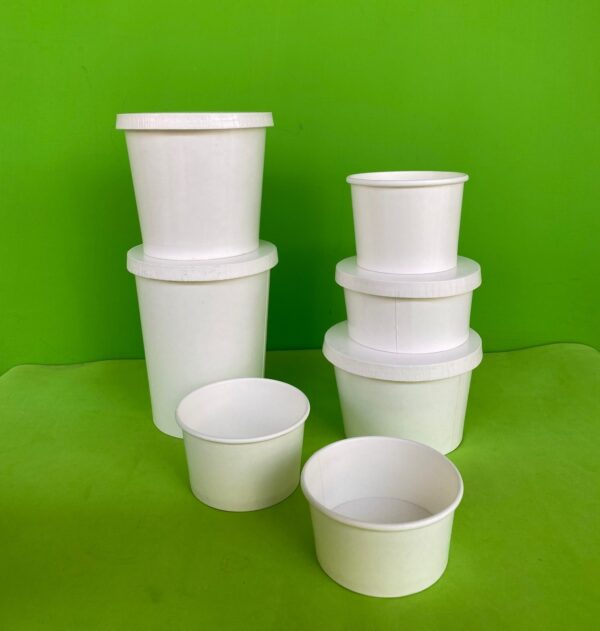 tazon de papel con tapa ecologico