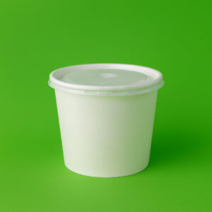tazon base ancha de papel con tapa pet